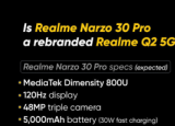 科技要闻：realme Narzo 30 Pro 5G将于2月24日在亮相