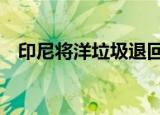 印尼将洋垃圾退回 印尼为什么这么做原因