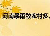 河南暴雨致农村多人失联 且村内道路已中断