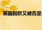 英国脱欧又被否是怎么回事具体情况是什么