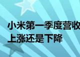 小米第一季度营收情况如何小米第一季度营收上涨还是下降