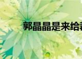 郭晶晶是来给裁判打分的 怎么回事
