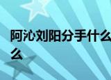 阿沁刘阳分手什么情况阿沁刘阳分手原因是什么