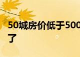50城房价低于5000元 具体都有哪些城市上榜了