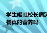 学生呕吐校长痛哭换不动送餐公司 所谓营养餐真的营养吗