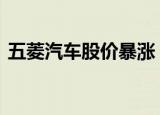 五菱汽车股价暴涨 为什么暴涨这是怎么回事