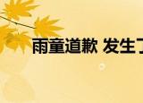 雨童道歉 发生了什么事情具体经过是