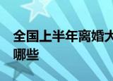 全国上半年离婚大数据:河南最多 前十城市有哪些