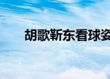 胡歌靳东看球姿势 神同步用下巴看球