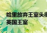 哈里放弃王室头衔首度发声 哈里为什么退出英国王室