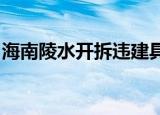 海南陵水开拆违建具体怎么样违建项目是什么