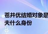 苍井优结婚对象是谁苍井优什么时候结婚的丈夫什么身份