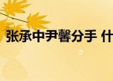 张承中尹馨分手 什么情况现任分手前妻祝福