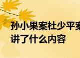 孙小果案杜少平案写入最高法报告 报告具体讲了什么内容