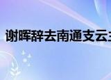 谢晖辞去南通支云主帅职务 到底是怎么回事