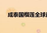 成泰国榴莲全球最大买家 这是怎么回事