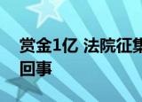 赏金1亿 法院征集老赖财产线索 具体是怎么回事