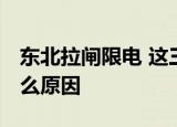 东北拉闸限电 这三点才是真实原因 具体是什么原因