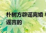 朴树方辟谣离婚 朴树妻子是谁朴树怎么回应谣言的