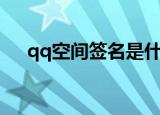 qq空间签名是什么意思（qq空间签名）
