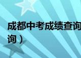 成都中考成绩查询时间几点（成都中考成绩查询）
