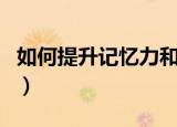 如何提升记忆力和学习效率（如何提升记忆力）