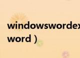 windowswordexcel是什么意思（windowsword）
