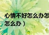 心情不好怎么办怎么自我调节心情（心情不好怎么办）