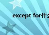 except for什么意思（except for）