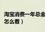 淘宝消费一年总金额怎么看（淘宝消费总金额怎么看）