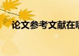 论文参考文献在哪儿找（论文参考文献）