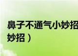 鼻子不通气小妙招按什么穴位（鼻子不通气小妙招）