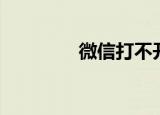 微信打不开（微信打不开）