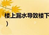 楼上漏水导致楼下墙面渗水怎么办（楼上漏水）