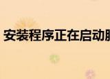 安装程序正在启动服务就不动了（安装程序）