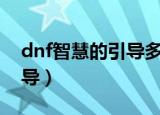 dnf智慧的引导多少级能开启（dnf智慧的引导）