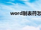 word制表符怎么设置（word制表）