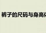 裤子的尺码与身高体重对照表（裤子的尺码）