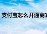 支付宝怎么开通商家收款码（支付宝怎么了）