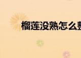 榴莲没熟怎么整（榴莲没熟怎么办）