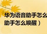 华为语音助手怎么唤醒自己跳出来（华为语音助手怎么唤醒）