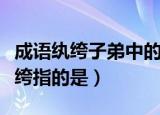 成语纨绔子弟中的纨绔（成语纨绔子弟中的纨绔指的是）