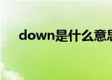 down是什么意思（down是什么意思）