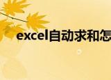excel自动求和怎么弄（excel自动求和）