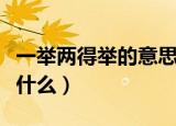 一举两得举的意思（成员一举两得举的意思是什么）