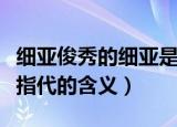 细亚俊秀的细亚是什么意思（细亚俊秀的细亚指代的含义）
