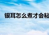 银耳怎么煮才会粘稠（银耳煮粘稠的窍门）