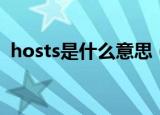 hosts是什么意思（hosts文件有什么用处）
