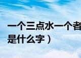 一个三点水一个者读什么（一个三点水一个者是什么字）