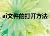 ai文件的打开方法（关于ai文件的打开方法）